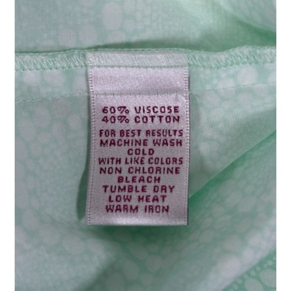 Peter‎ Millar Womens Large Top V-Neck Tunic Button Aqua Green White Coastal - Picture 6 of 7